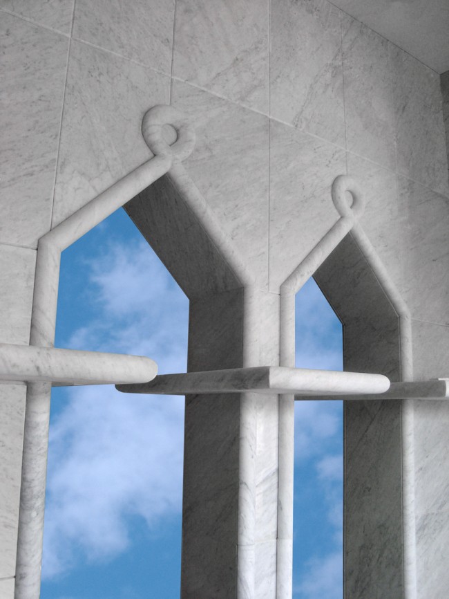 white carrara marble window sills